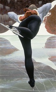 Skater — painting by Alex Colville